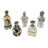 Five Victorian and later nodding figures