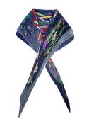 Hermès 'Les Folies Du Ciel' plisse silk scarf, designed by Loïc Dubigeon