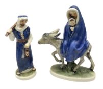 Goebel Flight Into Egypt figure group depicting Mary holding baby Jesus on donkey