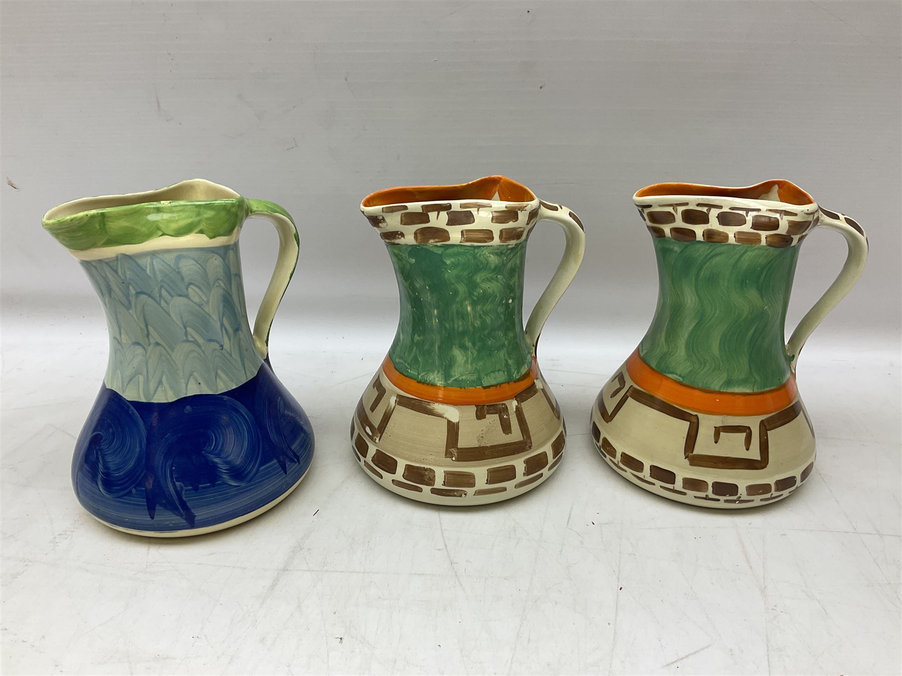 Seven Myott Son & Co hand painted jugs - Image 9 of 14