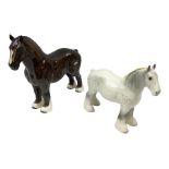 Two Beswick horse figures