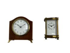 French dauphin cased timepiece carriage clock with a replacement lever platform escapement