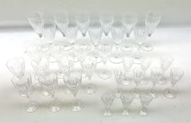 Part set of Stuart Crystal Salisbury pattern glass to include eleven wine glasses
