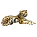 Ronzan model of a recumbent leopard