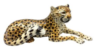 Ronzan model of a recumbent leopard