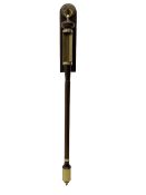 Mahogany gimble mercury barometer with mounting bracket