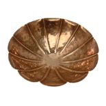 Early to mid 20th century copper Arts and Crafts copper fruit bowl by Cobral
