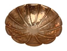 Early to mid 20th century copper Arts and Crafts copper fruit bowl by Cobral