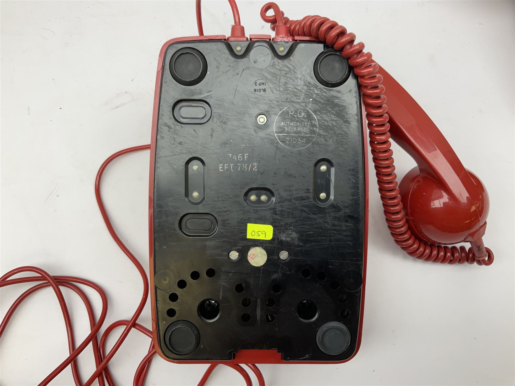 Two mid 19th century red telephones with rotary dials - Image 4 of 10