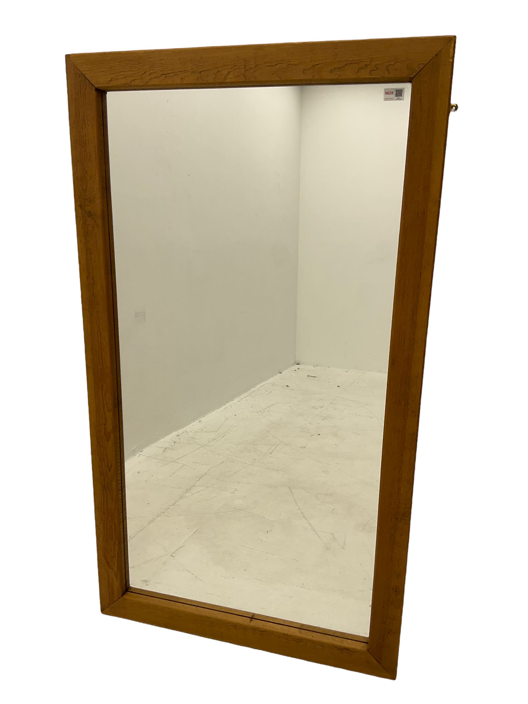 Large pine rectangular wall mirror