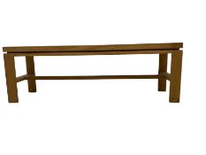 Solid oak rectangular bench seat