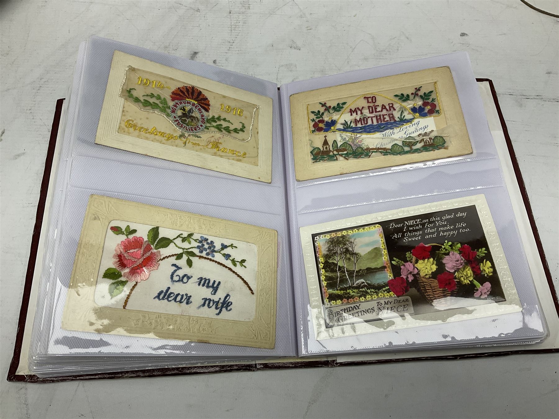 Postcards including WW1 silk postcards - Image 6 of 8
