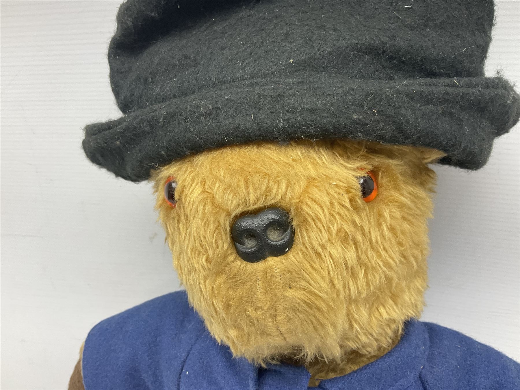 Paddington Bear in a blue felt jacket and black felt hat - Image 4 of 6