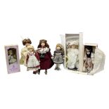 Seven dolls to include 'Heroines From The Fairytale Forest' Knowles Snow White