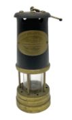 Vale type brass and matte black miners lamp