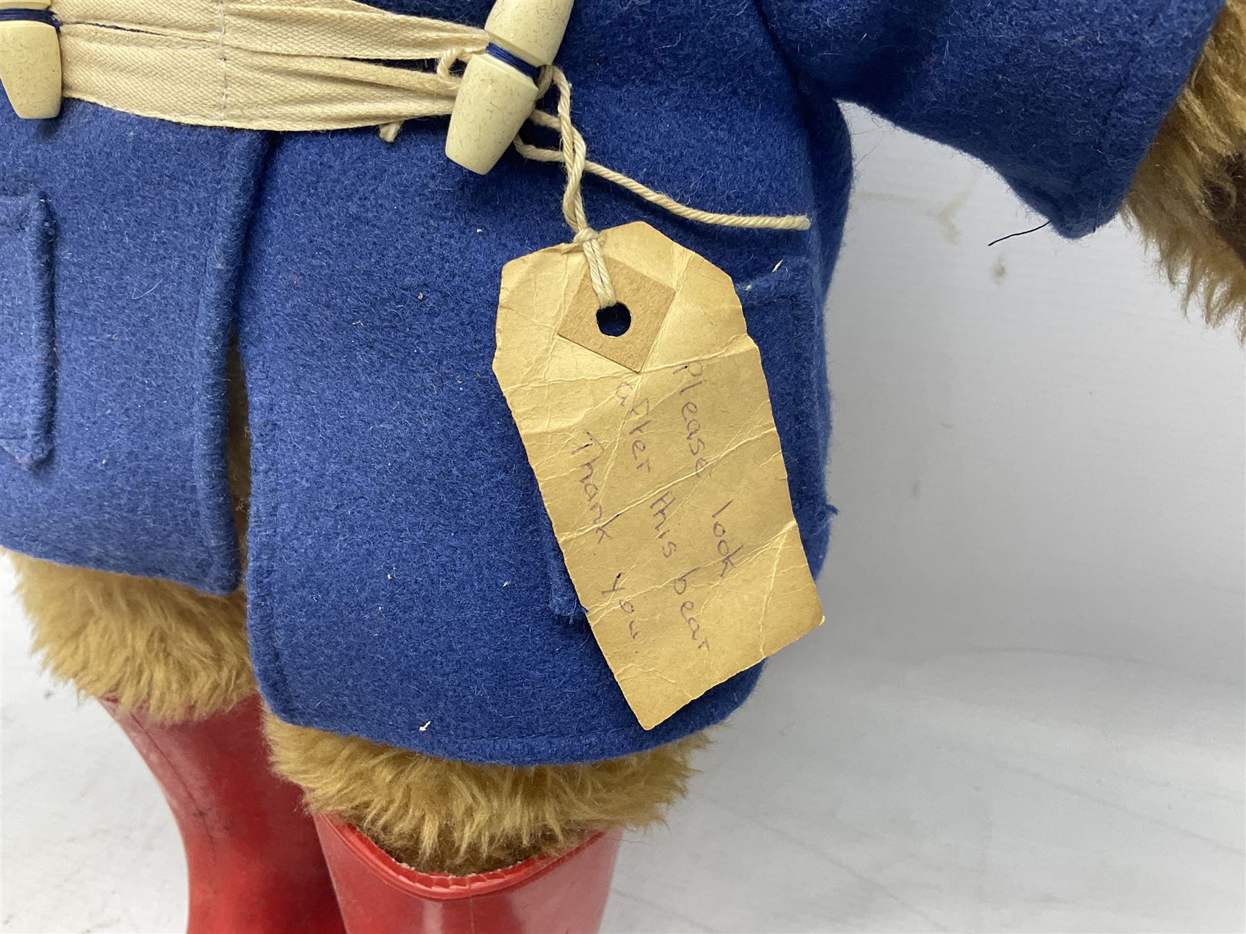 Paddington Bear in a blue felt jacket and black felt hat - Image 3 of 6