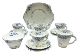 20th century Lawleys of Regent Street Himalayan flower pattern tea set for four place settings
