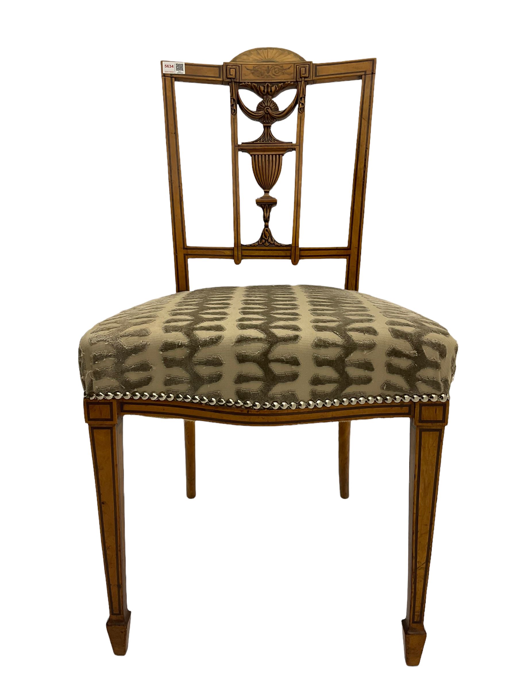 Edwardian satinwood bedroom chair - Image 2 of 2