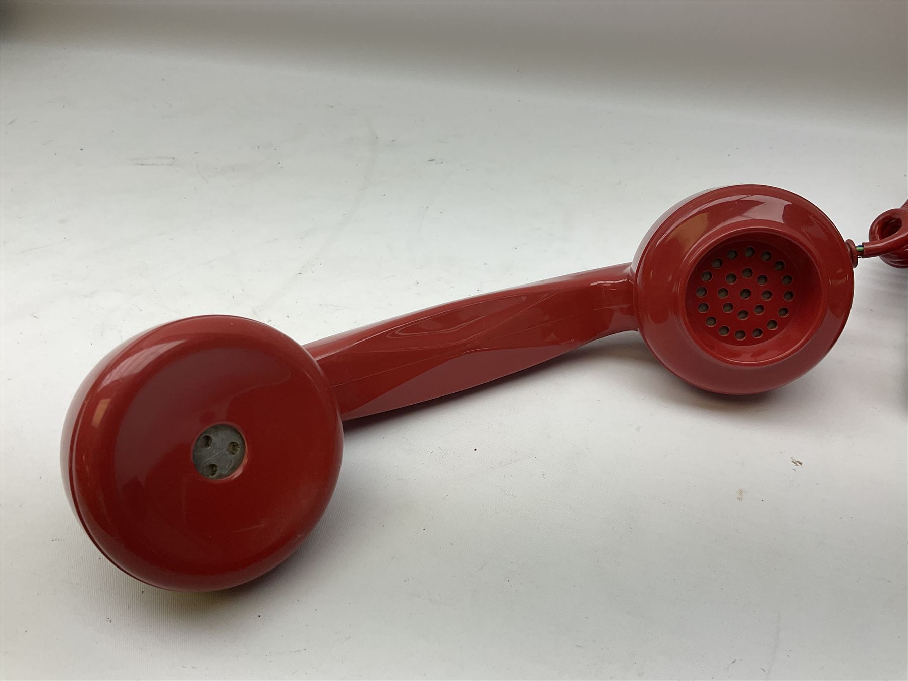 Two mid 19th century red telephones with rotary dials - Image 7 of 10