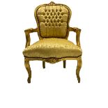 French style gilt armchair