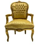 French style gilt armchair