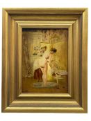 After Auguste-Frédéric Dufaux (1852-1943): The Bathers, oil on panel bears indistinct signature