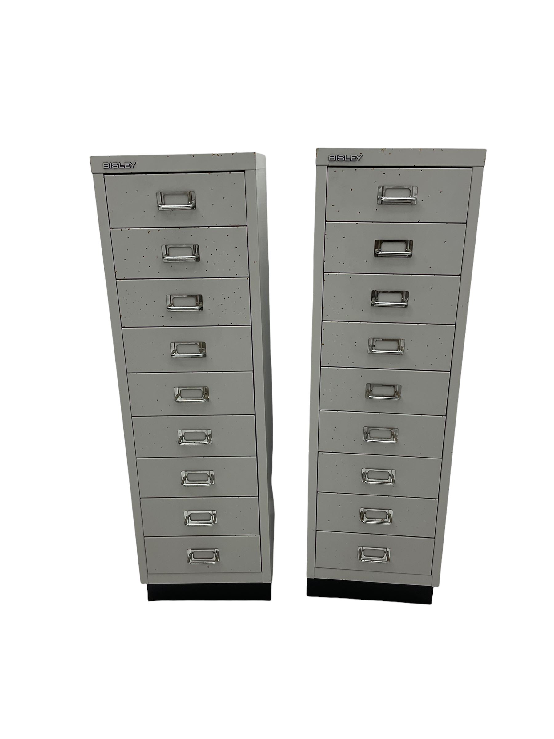 Two Bisely nine drawer cabinets