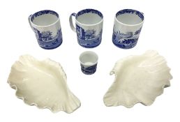 Three Spode mugs in Italian pattern