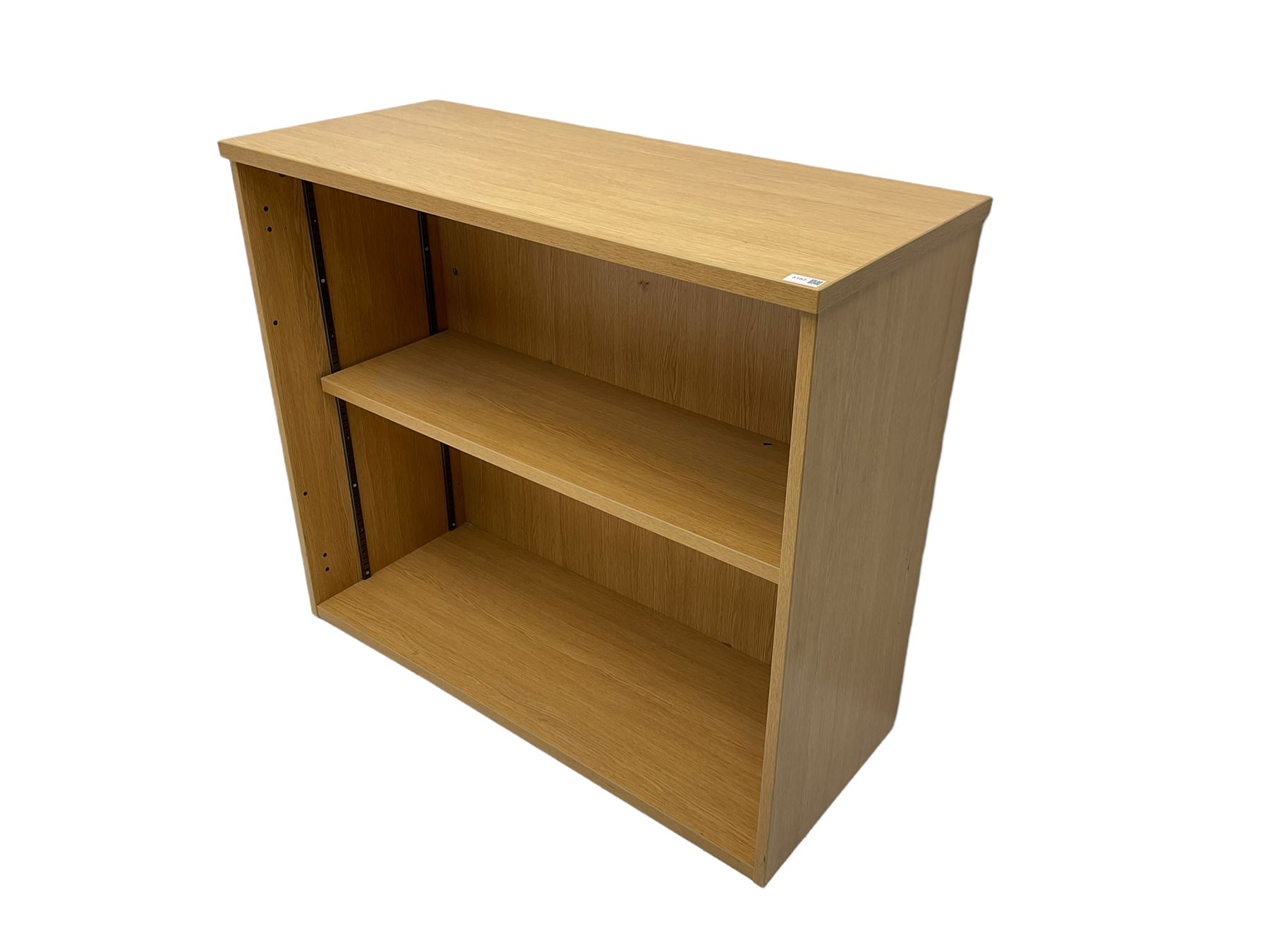 Oak finish office bookcase - Image 2 of 2