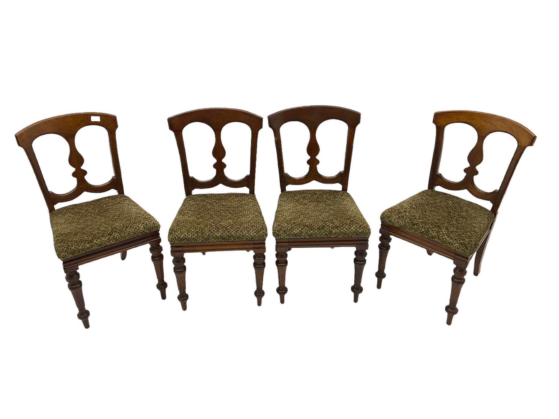 Set of four Victorian mahogany dining chairs - Image 2 of 2