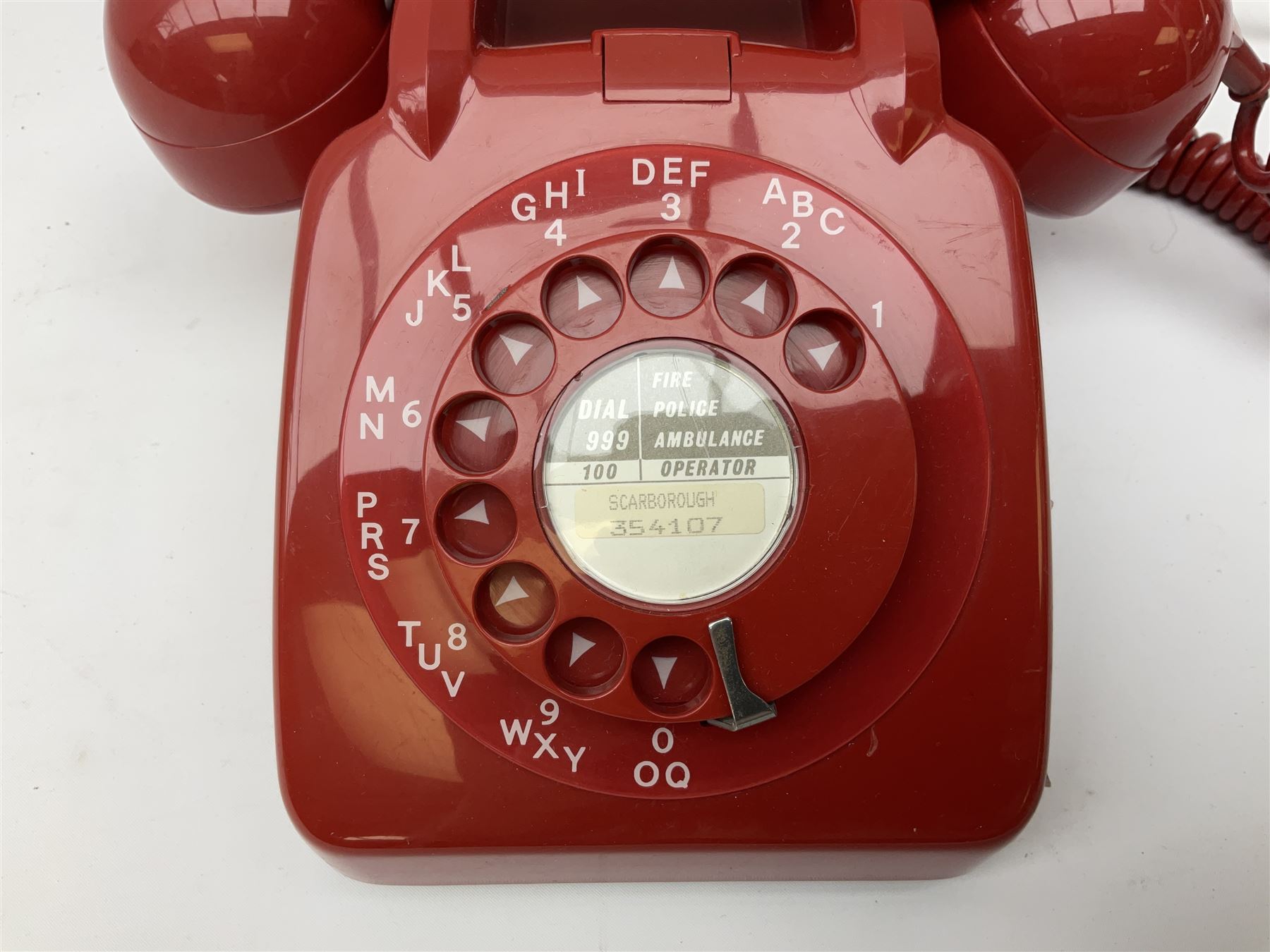 Two mid 19th century red telephones with rotary dials - Image 6 of 10