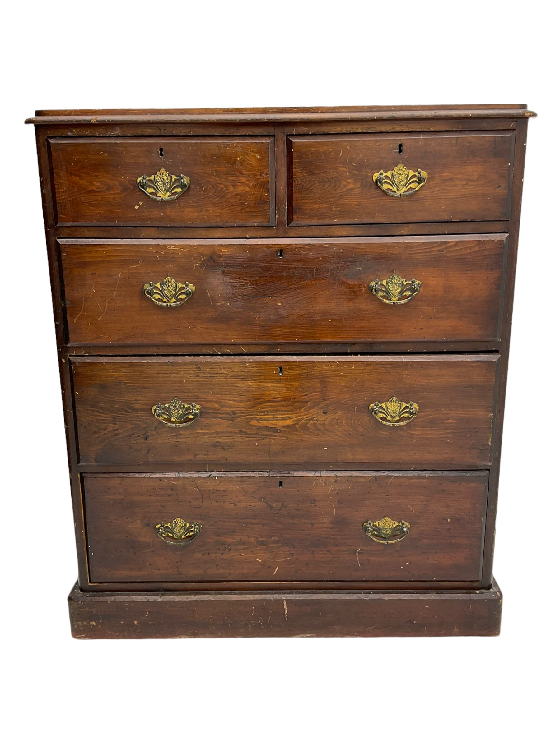 19th century stained pine chest