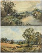 Henry John Kinnaird (British 1861-1929): 'View near Arundel' and 'Thames near Pangbourne'