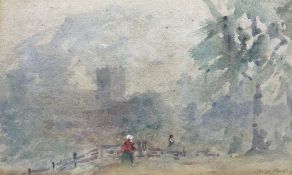 David Cox Jnr (British 1809-1885): Castle in the Mist