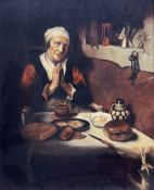 David Thompson (British 20th century) after Nicolaes Maes (Dutch 1634-1693): 'Old Dutch Woman Saying