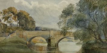 Frances Watson Sunderland (British 1866-1949): Bridge over the River Aire at Stockbridge