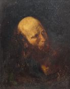 After Christian Wilhelm Ernst Dietrich (German 1712-1774): Head and Shoulders Portrait of Bald Beard
