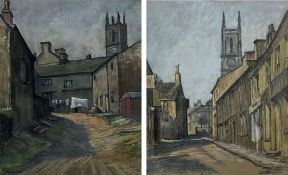 Jack Crosland (Northern British 20th century): 'Honley West Yorkshire' and 'Church Street Honley Wes