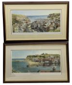 Graham Carver (Yorkshire 20th century): 'Roof-Top View - Staithes' 'Summer Days - Whitby' 'Perfect M