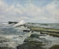 Betty Edgar (British 20th century) and Walter Goodin (British 1907-1992): 'Filey Brigg'