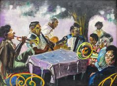 Sue Atkinson (Northern British 1949-2021): 'Bellagio Musicians - Lake Como