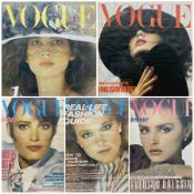 Vintage British Vogue Magazine Cover Posters from 1981