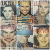 Vintage British Vogue Magazine Cover Posters from Feb