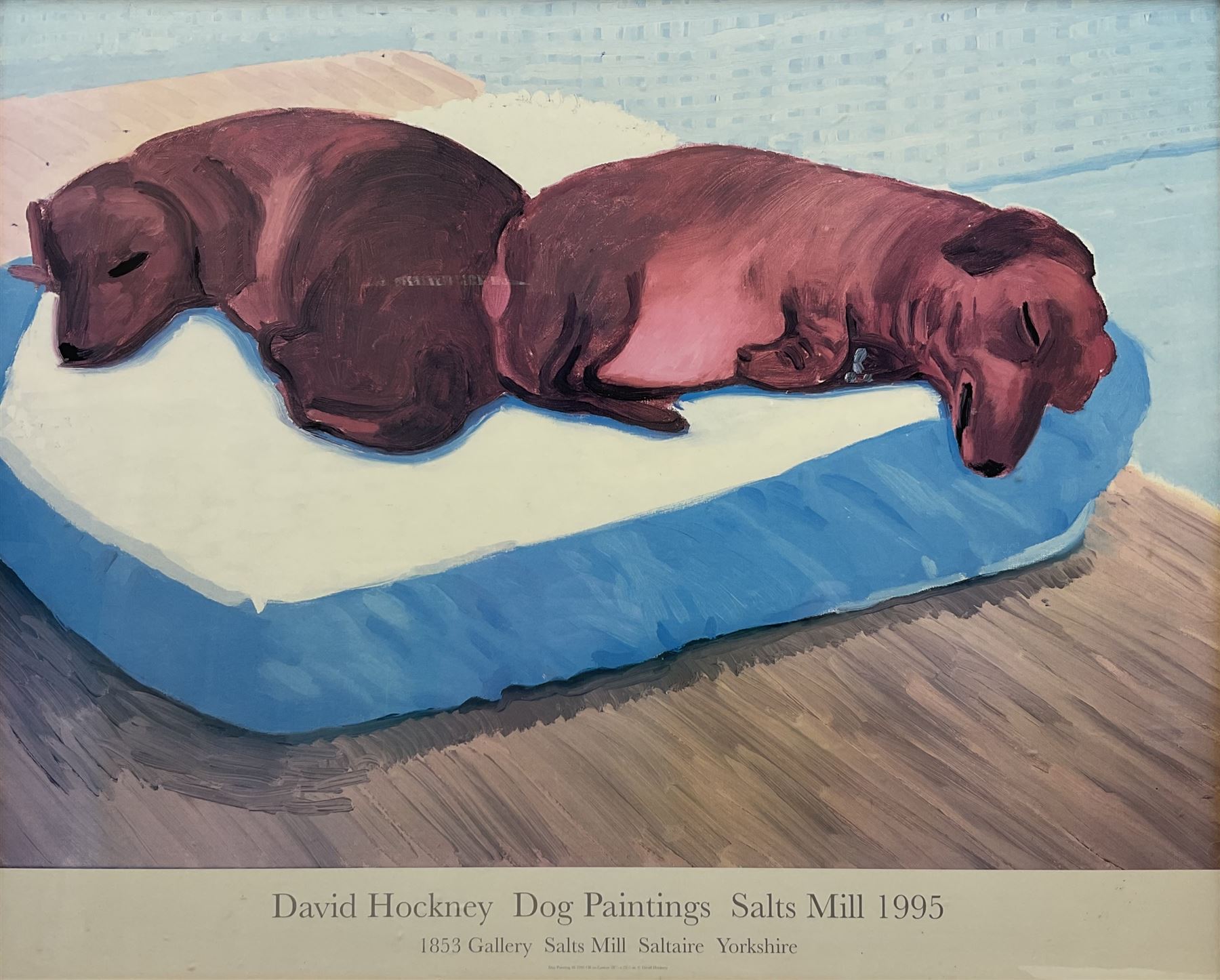 After David Hockney (British 1937-): 'Dog Paintings Salt Mill 1995'