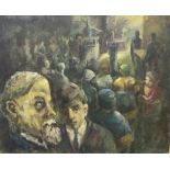 Continental School (early 20th century/post war): A Sombre Auction