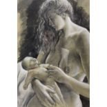 Anthony 'Tony' Tewfik (British 1955-): Nude Mother and Child Study