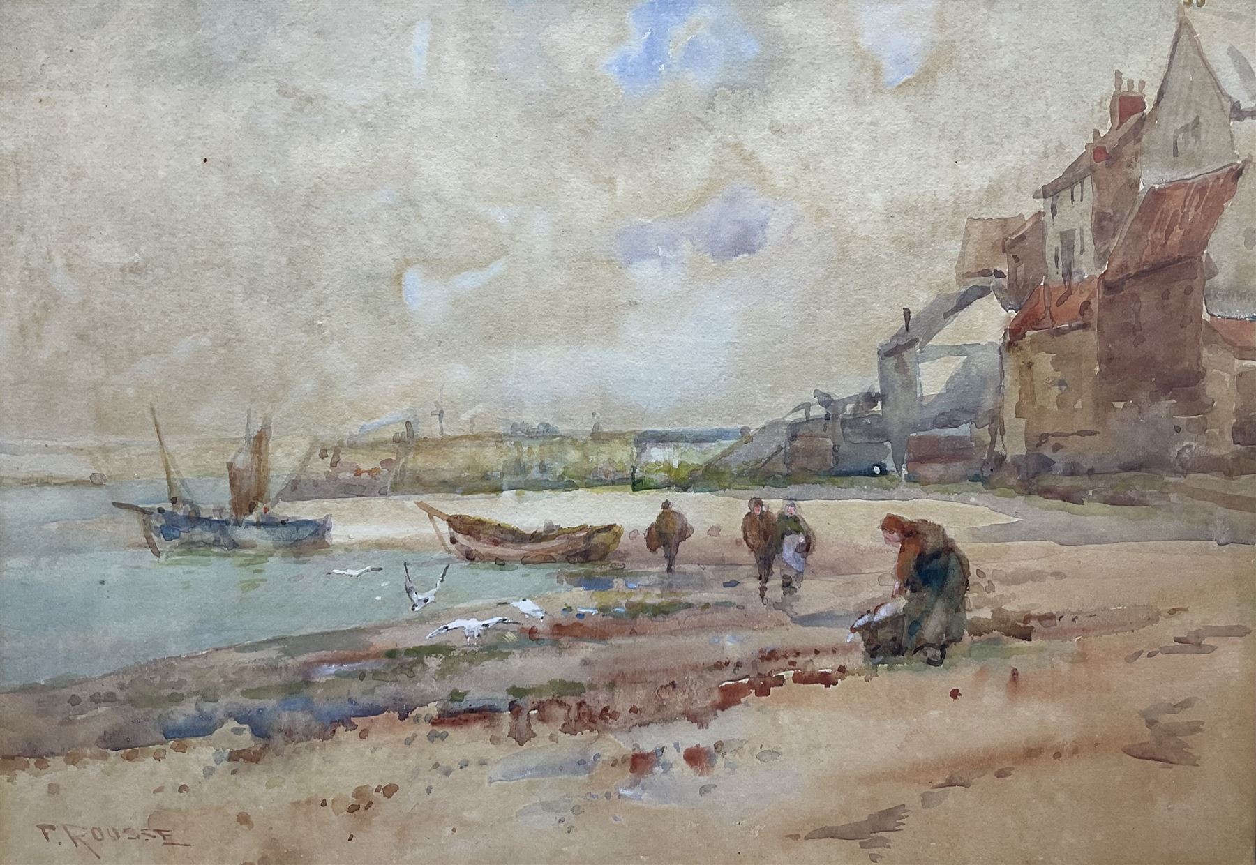 Frank Rousse (British fl.1897-1917): Tate Hill Sands Whitby