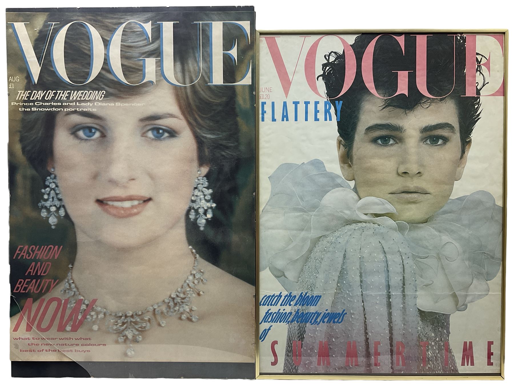 Vintage British Vogue Magazine Cover Posters from Feb - Image 4 of 4