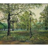 P Holmes (British 20th century): 'Early Morning in Green Park'