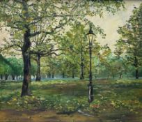 P Holmes (British 20th century): 'Early Morning in Green Park'